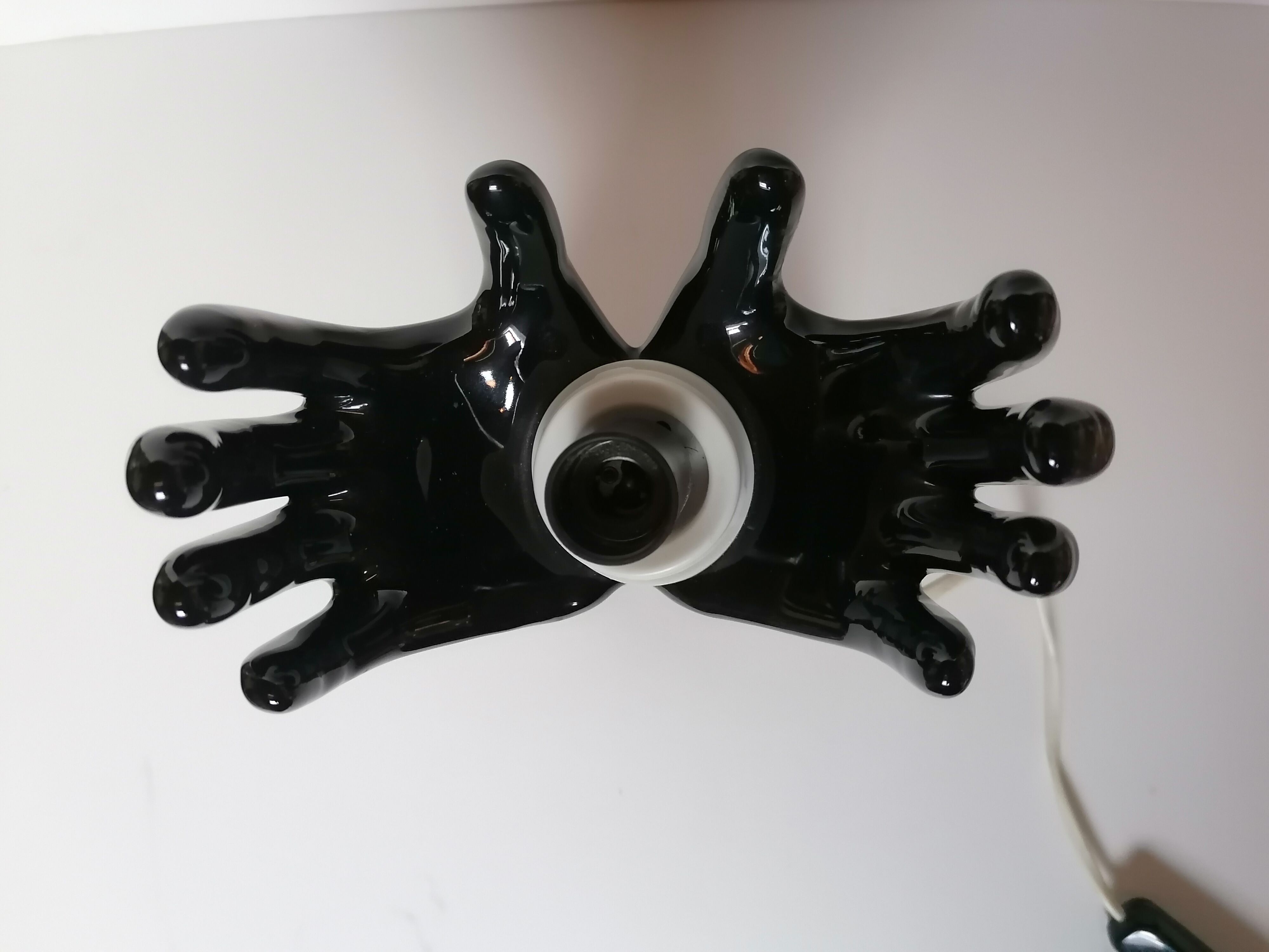 70s ceramic hand lamp