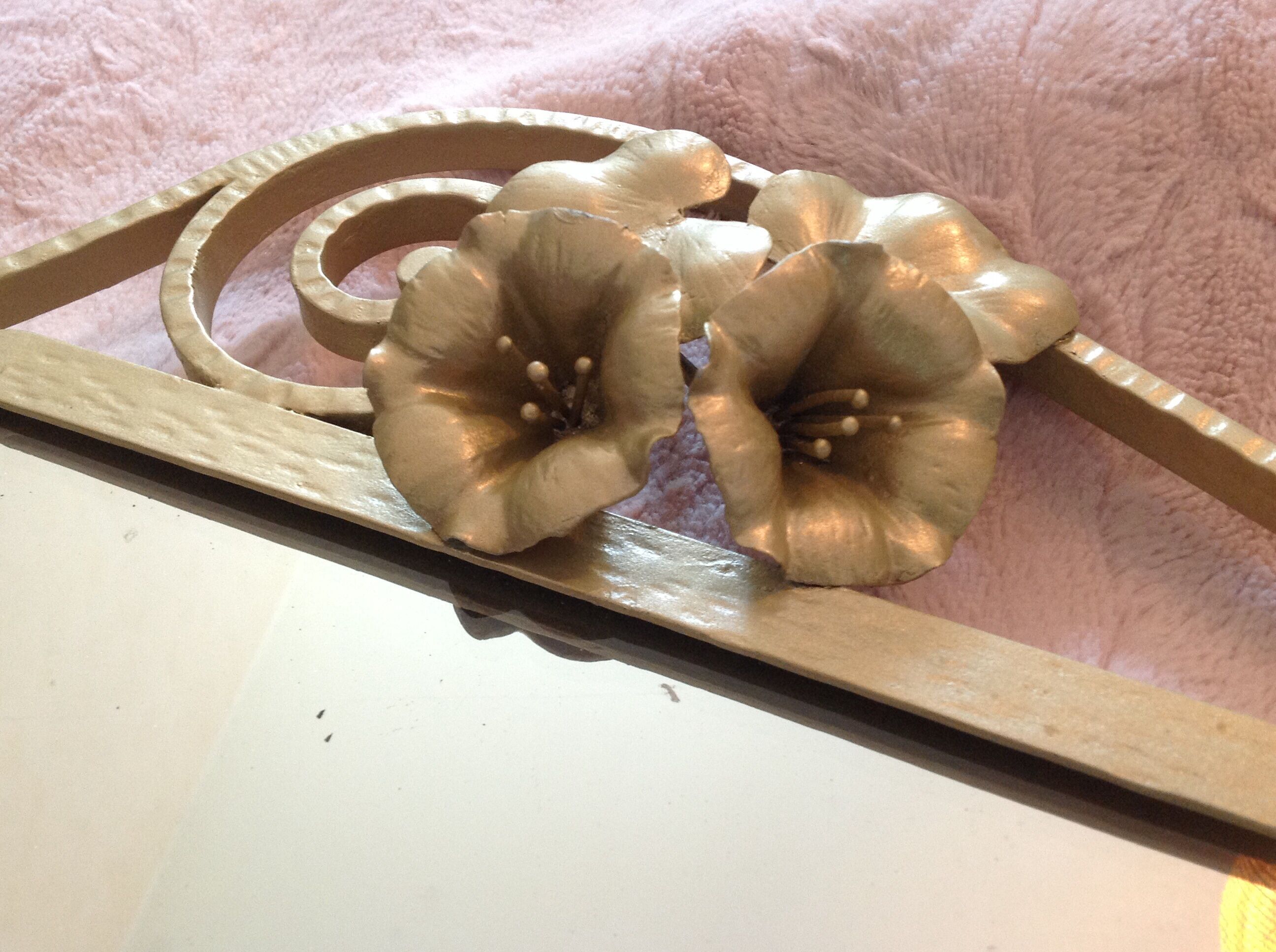 Big gold art deco mirror 69x85cm