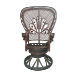 Large Armchair Peacock Emmanuelle/vintage rattan
