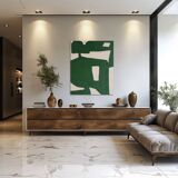 Abstract minimalist Organic green by Bodasca