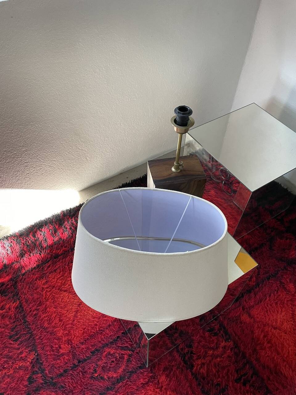 1950s wooden table lamp