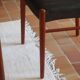 4 vintage Scandinavian chairs in teak and blue fabric - Model 26 by Henning Kjærnulf