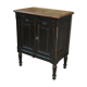 1930s Oak furniture with 2 black patinated doors.