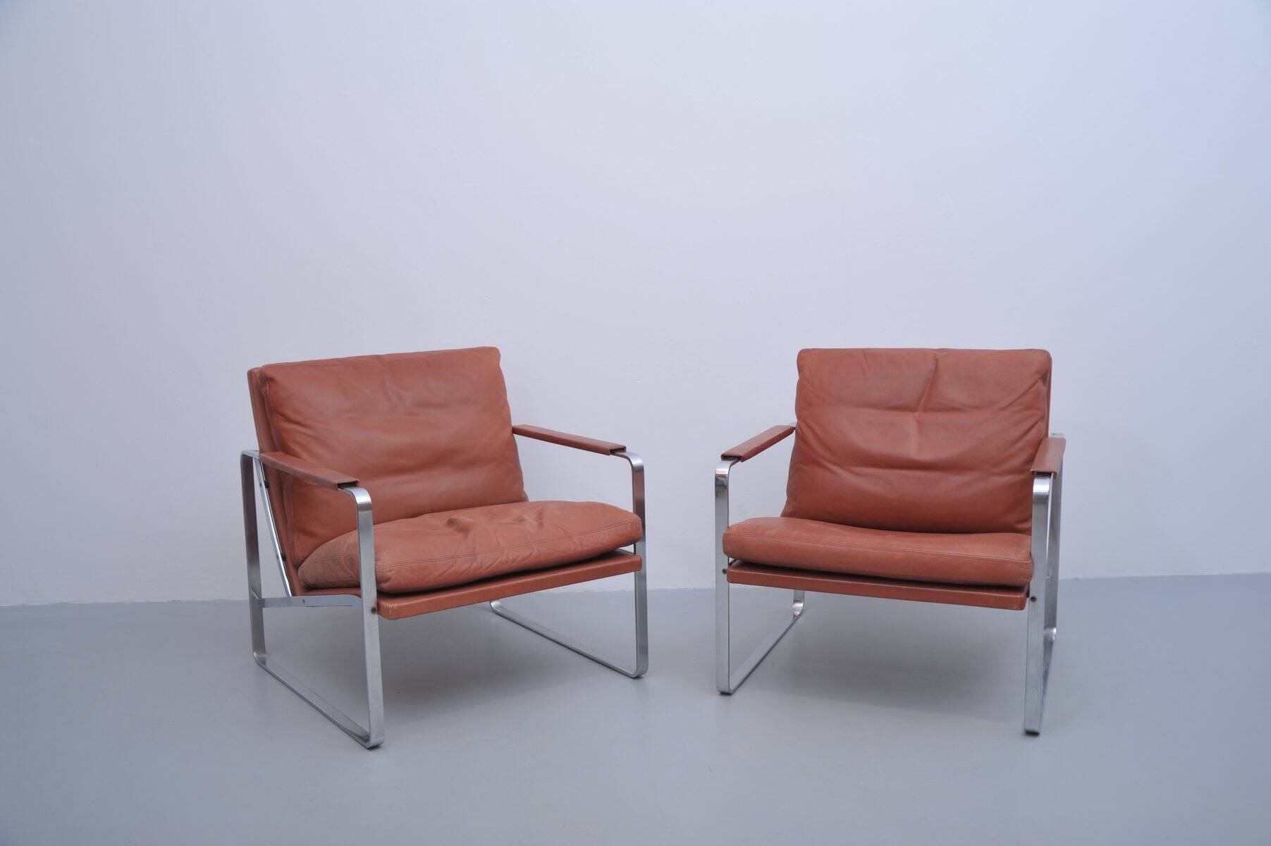 2x Vintage armchair by Preben Fabricius & Jørgen Kastholm for Knoll, 1970s