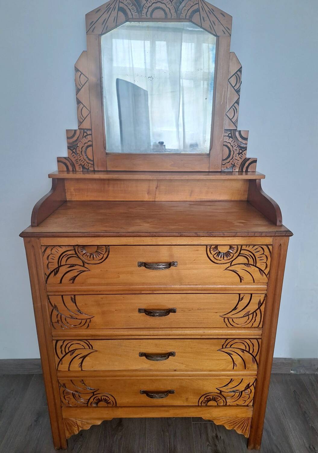 Art Deco dressing table, vintage antique furniture