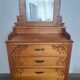 Commode coiffeuse art déco, meuble ancien vintage