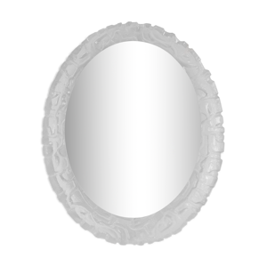 Miroir ovale avec éclairage et