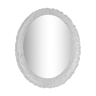 Miroir ovale avec éclairage et bord en plexiglas par Hillebrand - 68x56cm