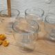 Set 4 coupes  verre bullé