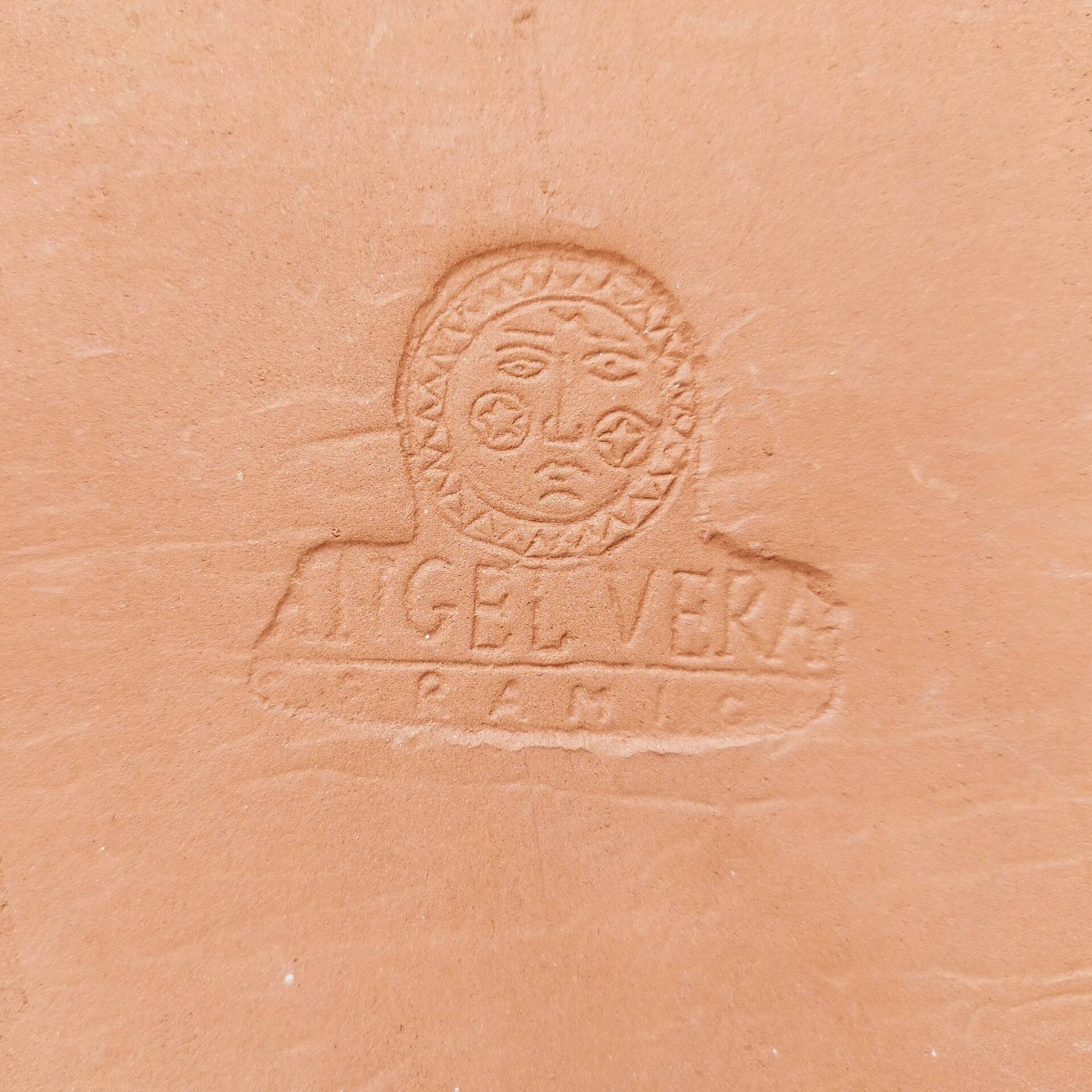 Large glazed ceramic sun Angel Vera