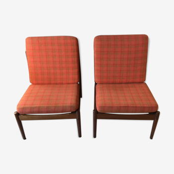 Danish fireside chairs by Arne Vodder for Glostrup 1960