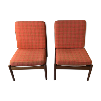 Danish fireside chairs by Arne Vodder for Glostrup 1960