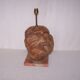 Sculptural lamp wood - marble - 60s