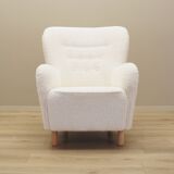 White armchair, Scandinavian design, production: Denmark