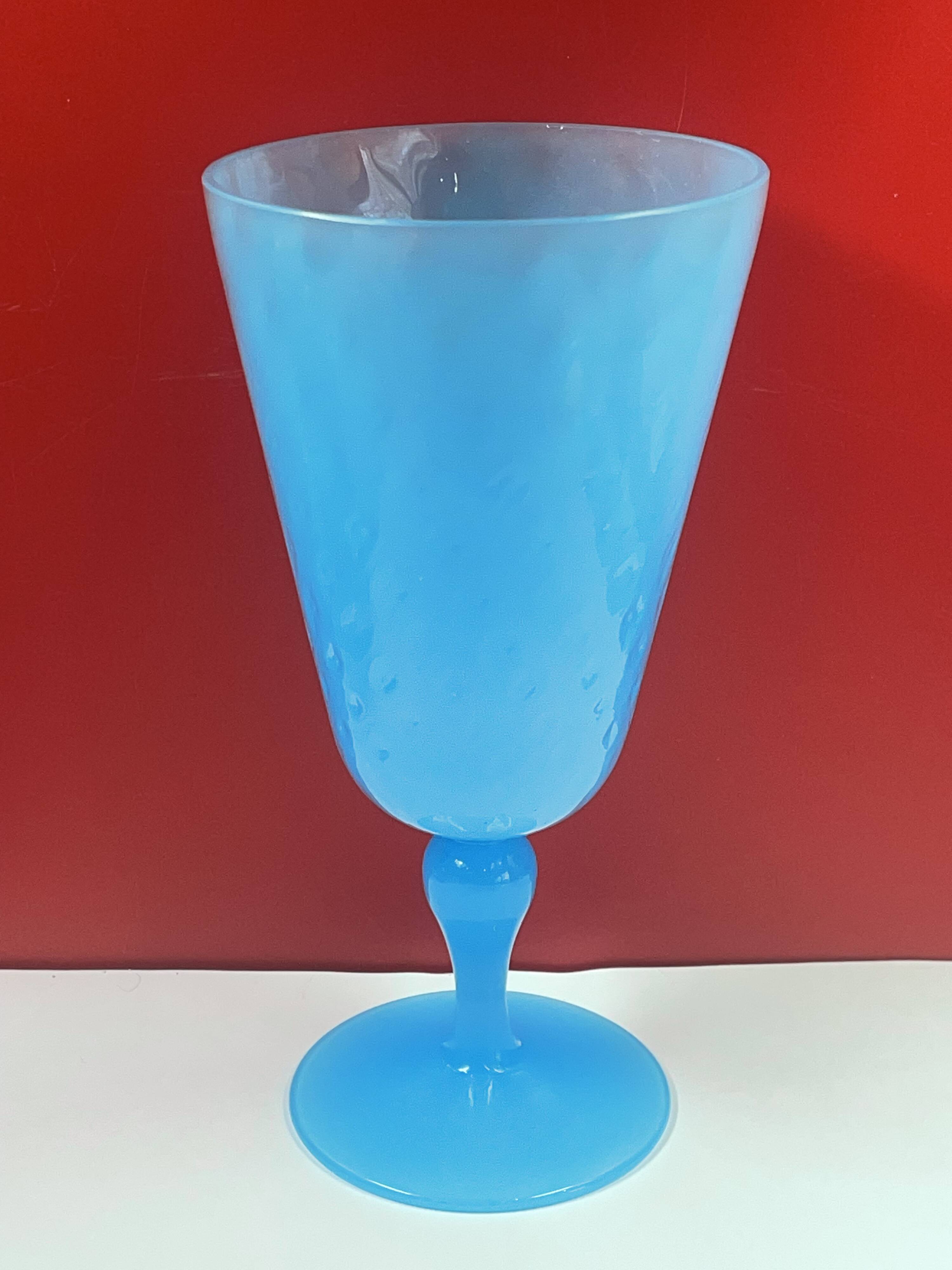 Opaline, chalice shower foot, ciborium, height 23.5 cm