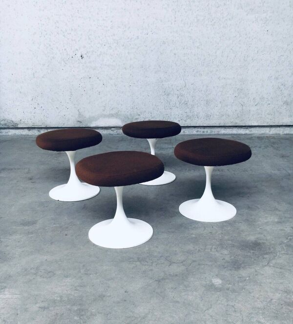 Mid-Century Modern Design Tulip Stool Set by Tamburin, Sweden, 1970s, Set of 4