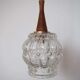 Suspension en verre et bois