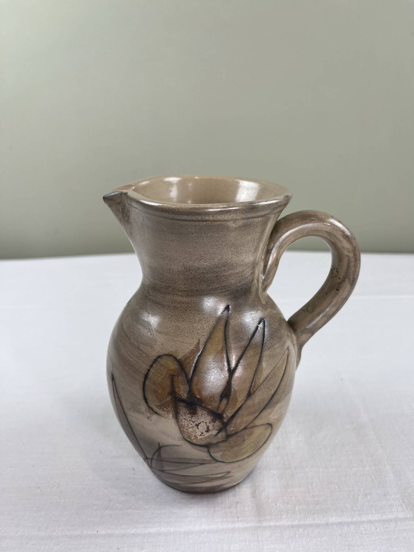Hand-painted pitcher Vallauris