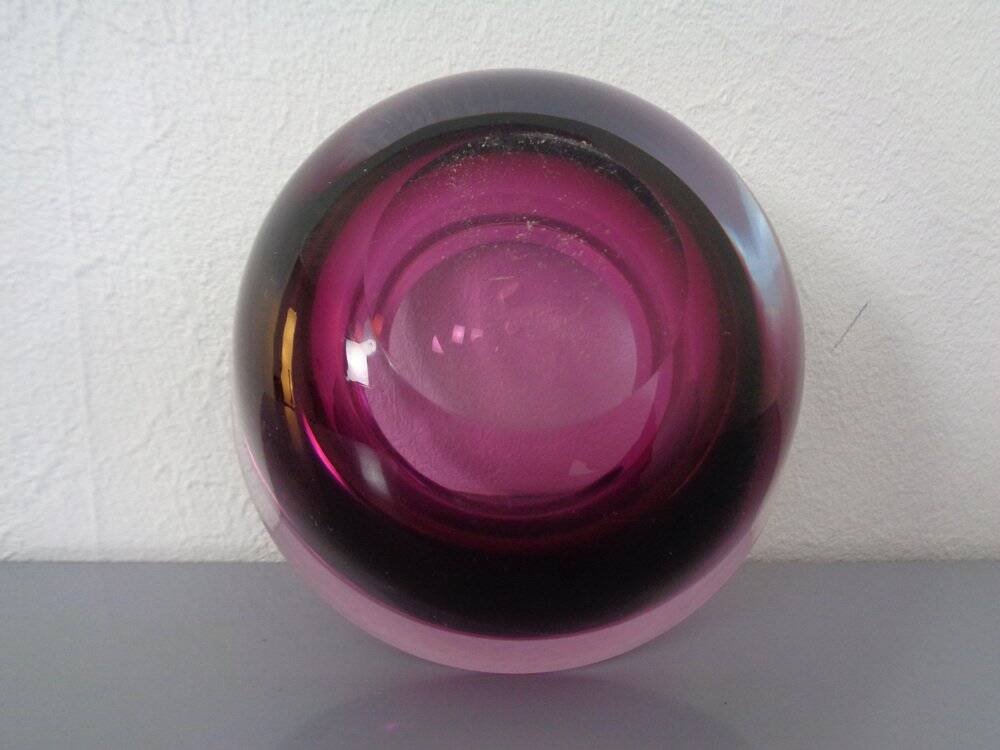 Sommerso Murano Glass Bowls by Flavio Poli, 1960s, Set of 4