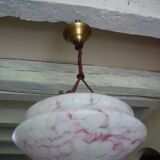 Marbled opalescent art deco pendant light Ø 35 cm