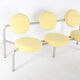 Chrome and fabric bench