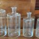 Series 4 blown glass pharmacy apothecary bottles