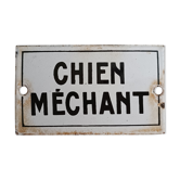 Old enamelled plaque "Wicked Dog"