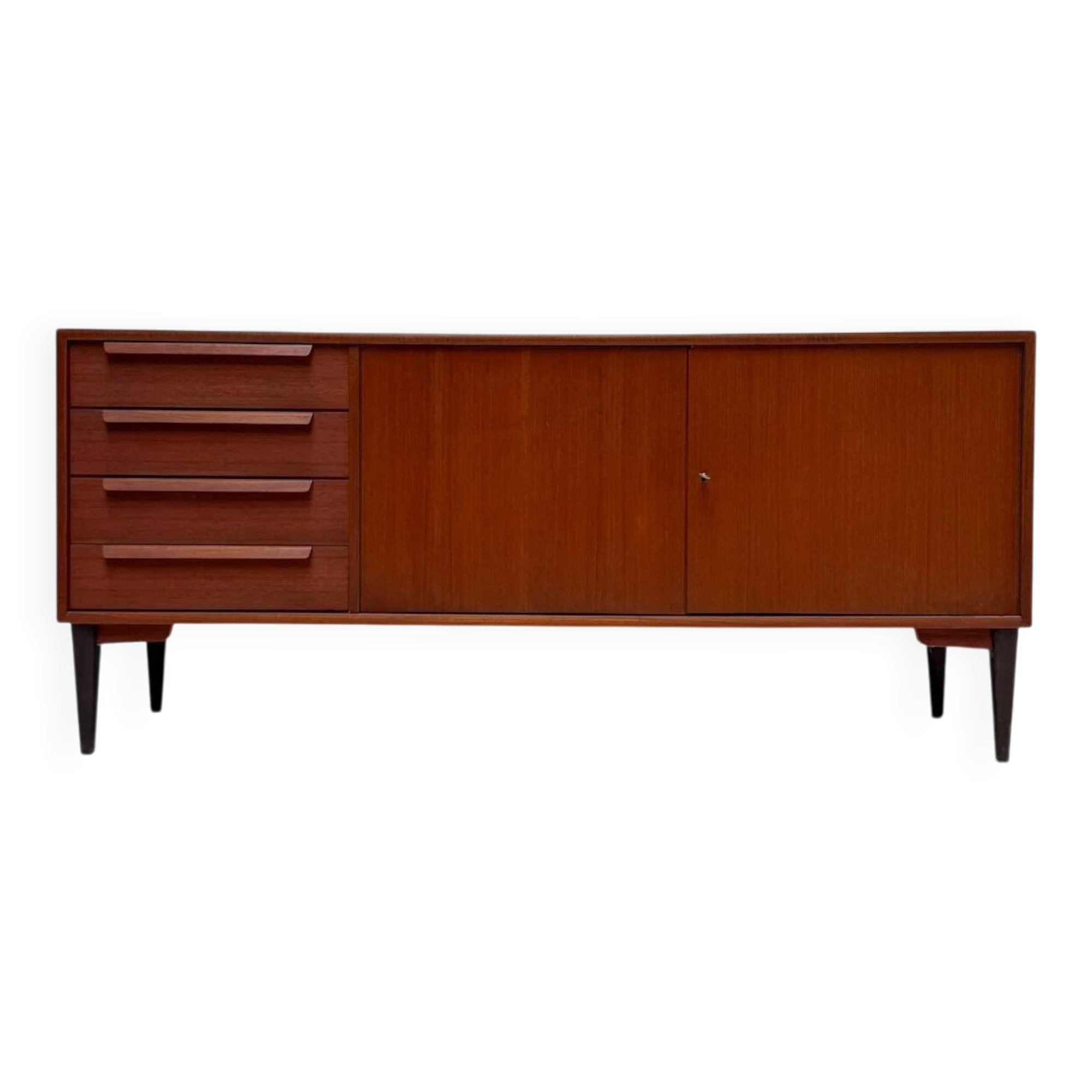 Buffet en teck allemand des années 1960, vintage, de WK Möbel.