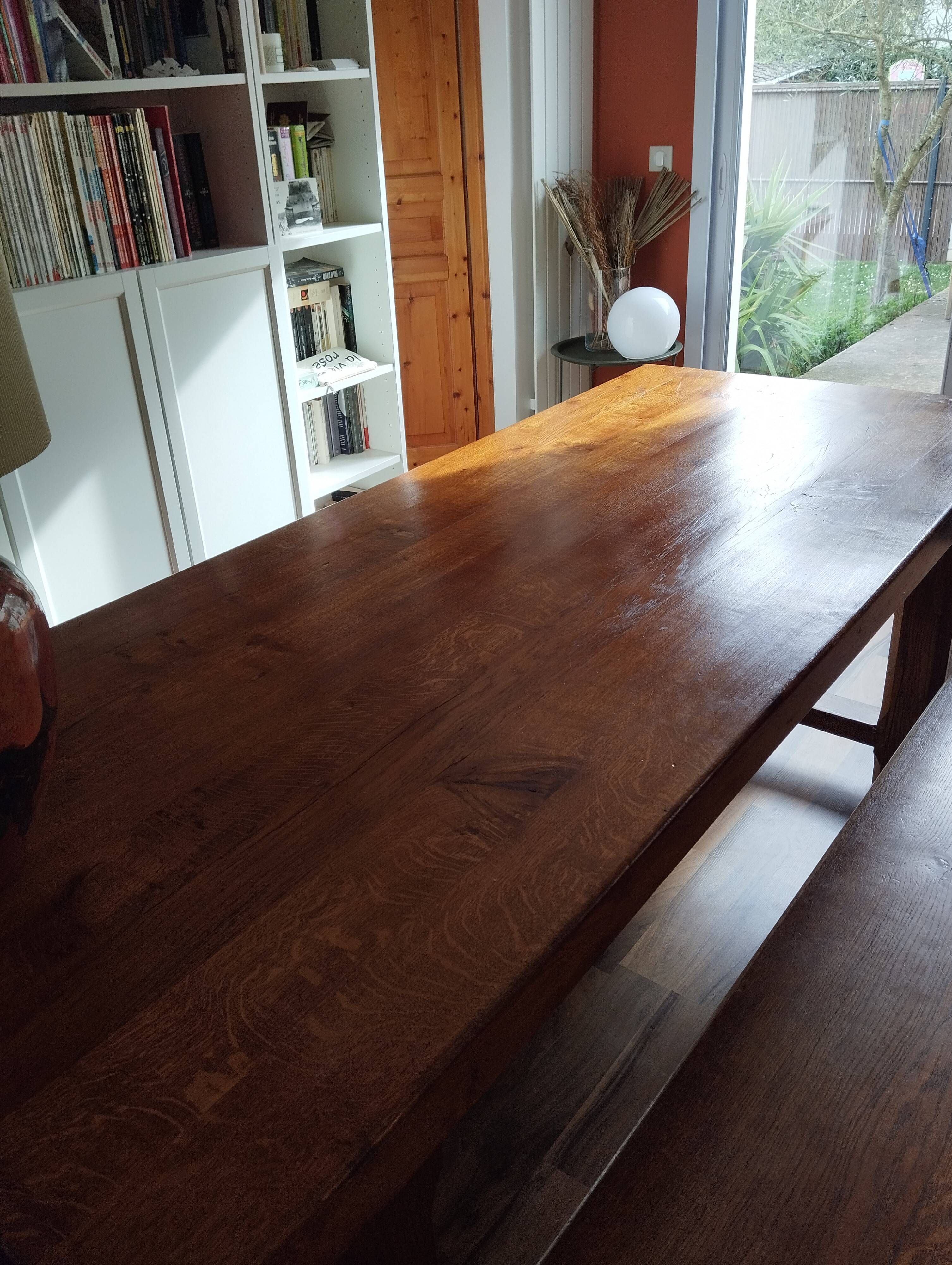 Solid oak farm table