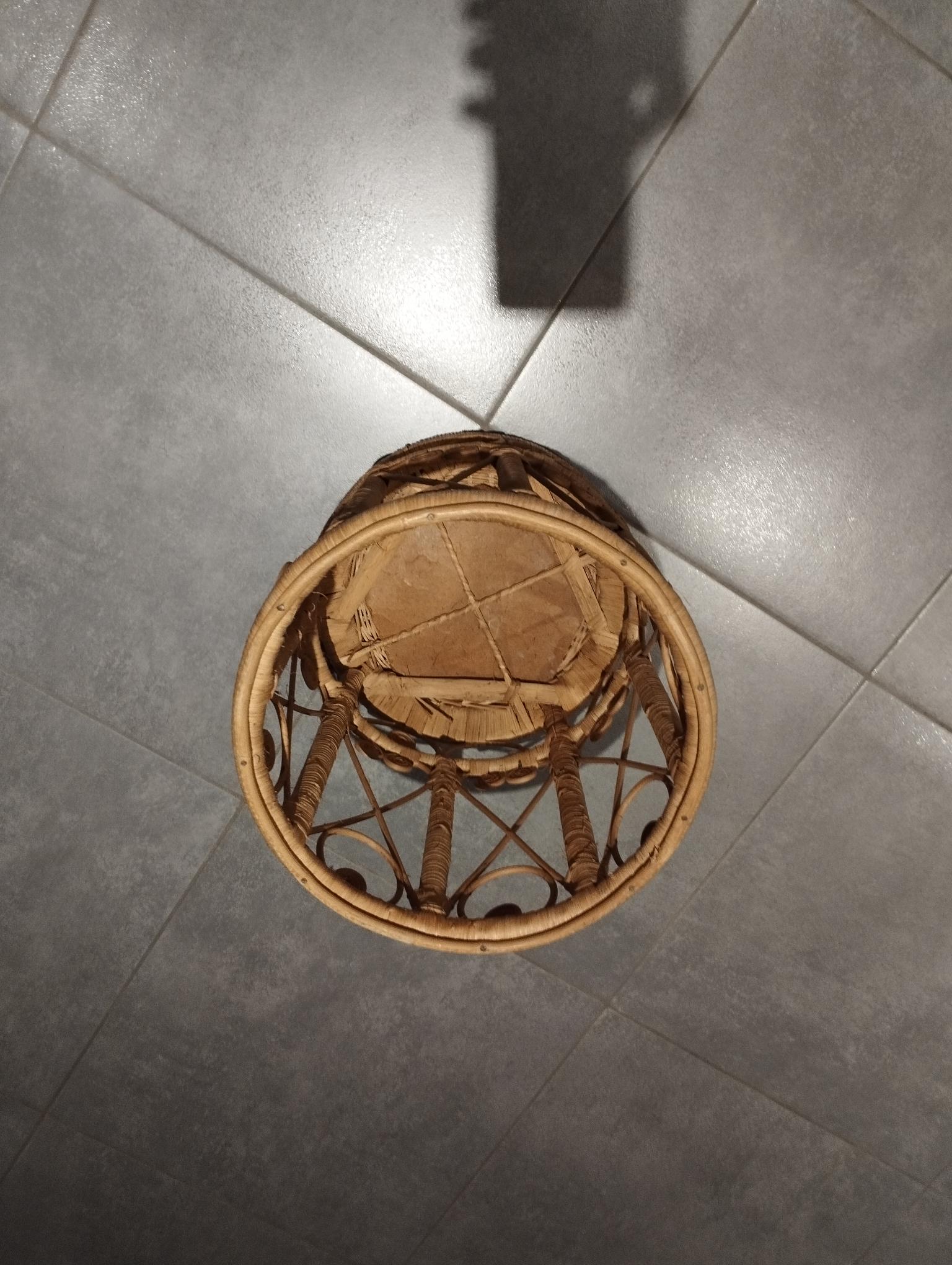 Peacok vintage bohemian chic rattan stool
