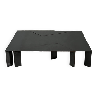 80s steel coffee table