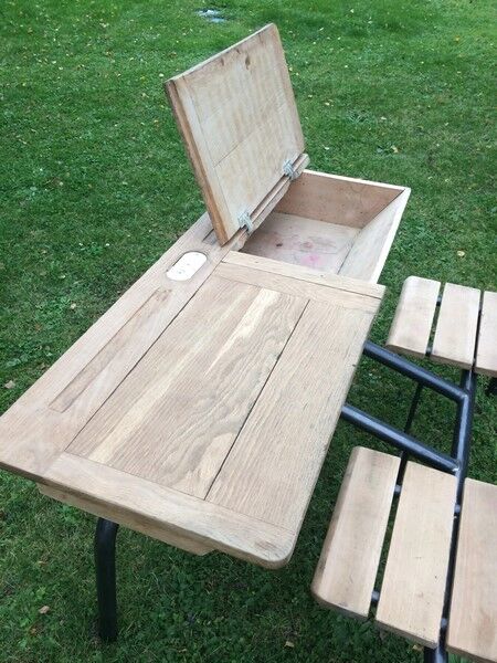 Pupitre d'école double Delagrange Paris