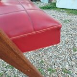 Paire de fauteuils anciens vintage  pieds compas
