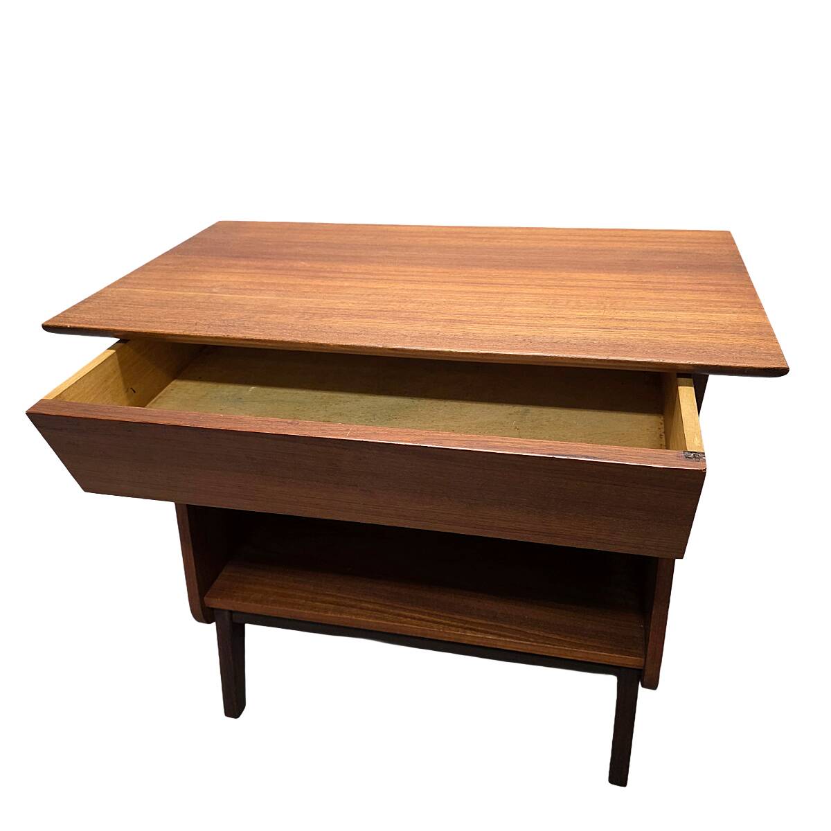 Armoire murale vintage en placage teck avec tiroir, datant des années 1960.