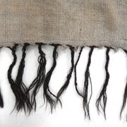 Dirty Gray & Black Hemp Kilim Rug, 161x235Cm