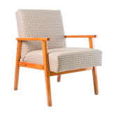 Fauteuil design carreaux beige