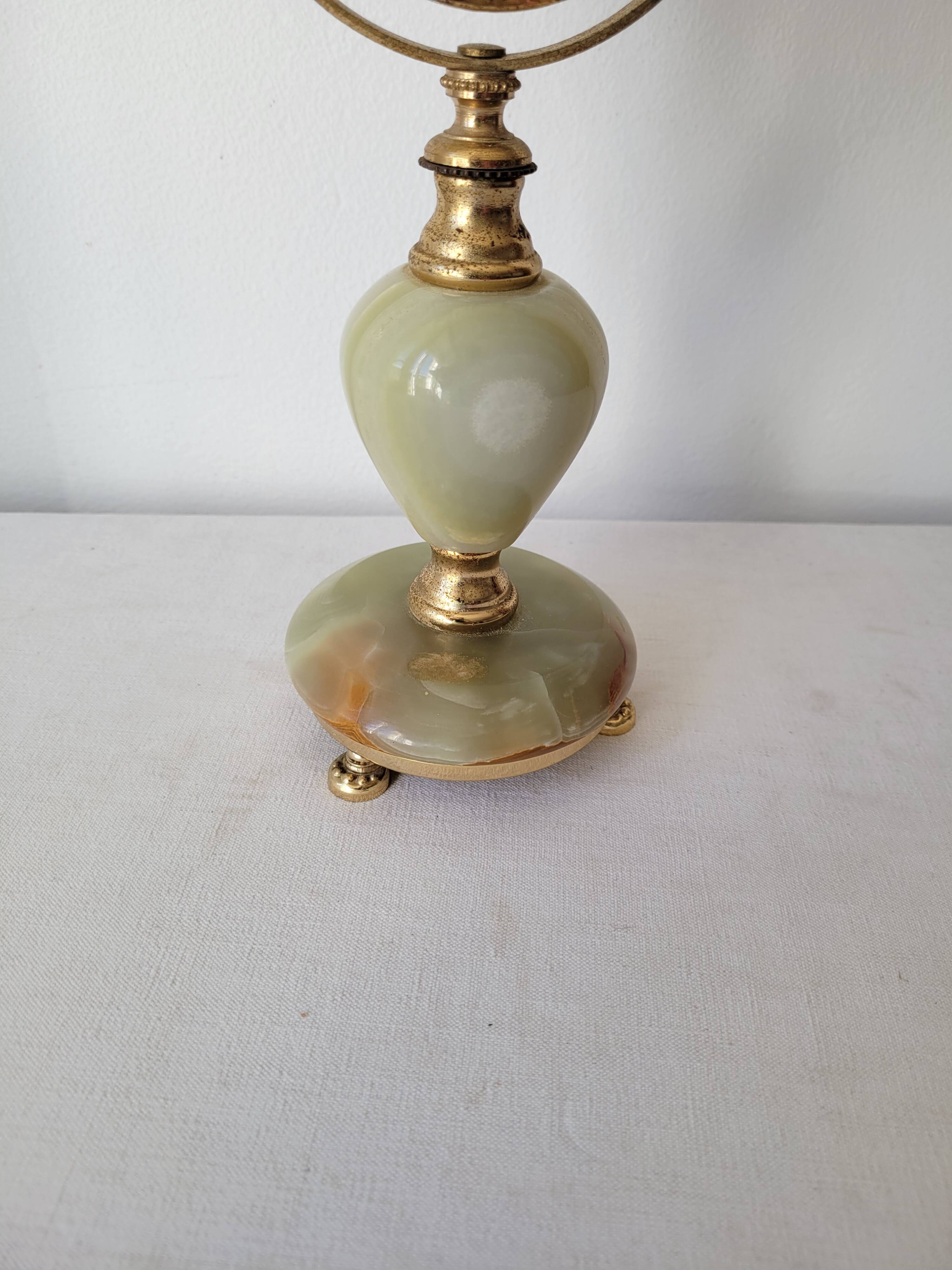 Miroir en onyx et métal doré