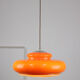 Mid-century acrylic italian orange pendant lamp