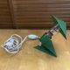 Lampe pince en métal vert, années 50