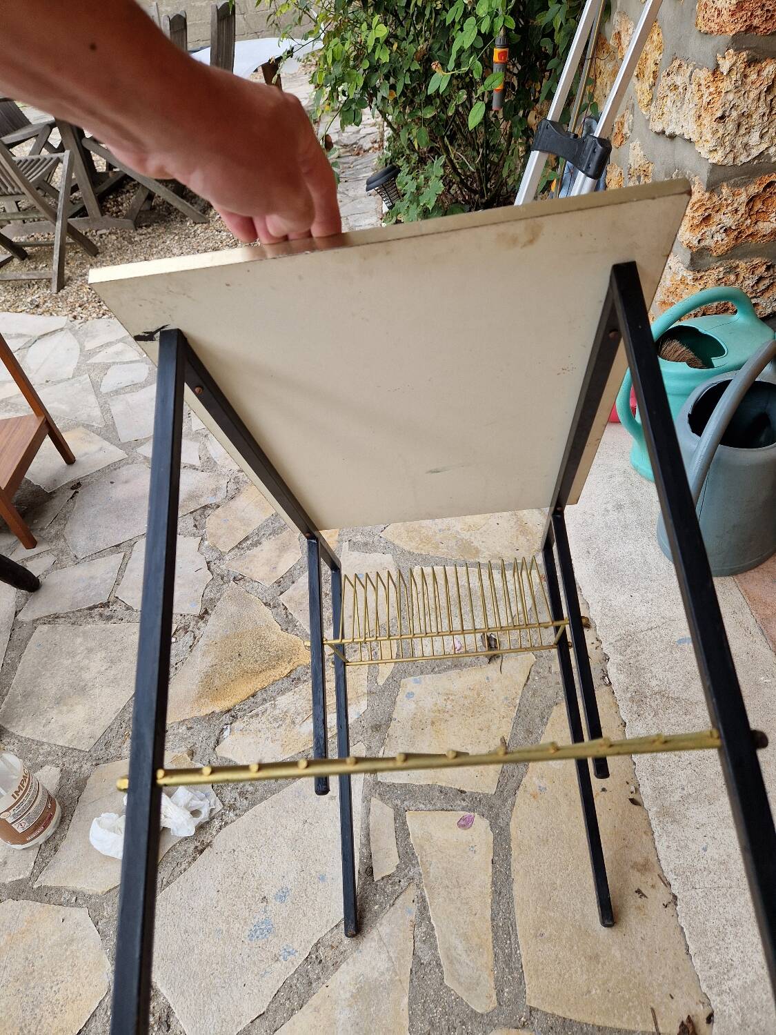 Vintage vinyl storage table