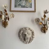Plaster lion head, early 20th century, Academy of Fine Arts of Saint Gilles, Belgium