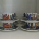 Acapulco Villeroy and Boch 8 cups and vintage saucers