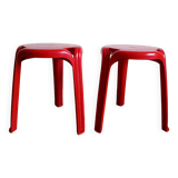 Pair of Stamp stools by Henry Massonnet, circa 1970.