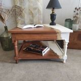 White coffee table and gold leaf
