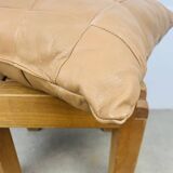 Vintage patchwork leather cushion