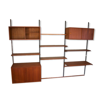 Modular Rosewood Wall System by Kai Kristiansen for FM Møbler
