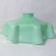 Old pendant lamp opaline glass chandelier vintage mint green lampshade