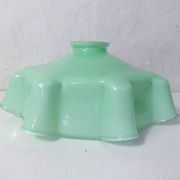 Old pendant lamp opaline glass chandelier vintage mint green lampshade