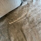 Vintage Louis XVI style blue velvet sofa