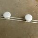 Coat rack with 4 metal hooks, vintage 1970